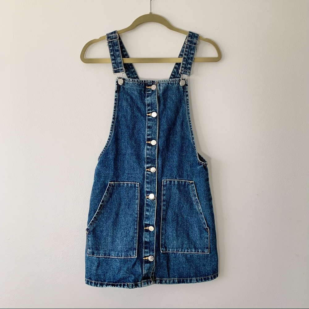 Zara Denim Pinafore Dress